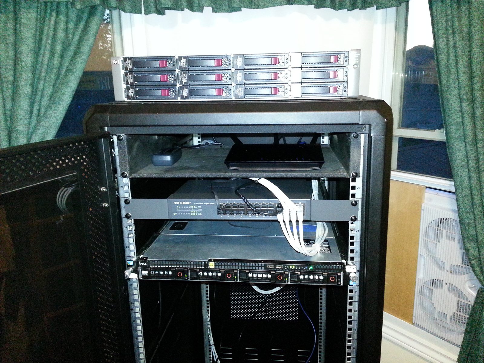 Home Server Rack in a Windowed Room